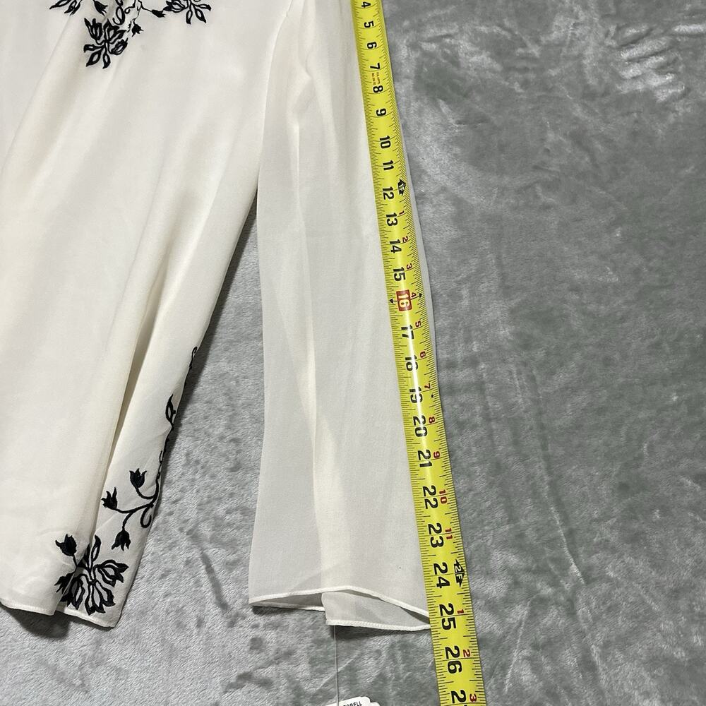 NWT Deadstock 90s Papell Boutique Evening Silk Tunic Womens 8 Ivory Whimsigoth - Picture 12 of 16